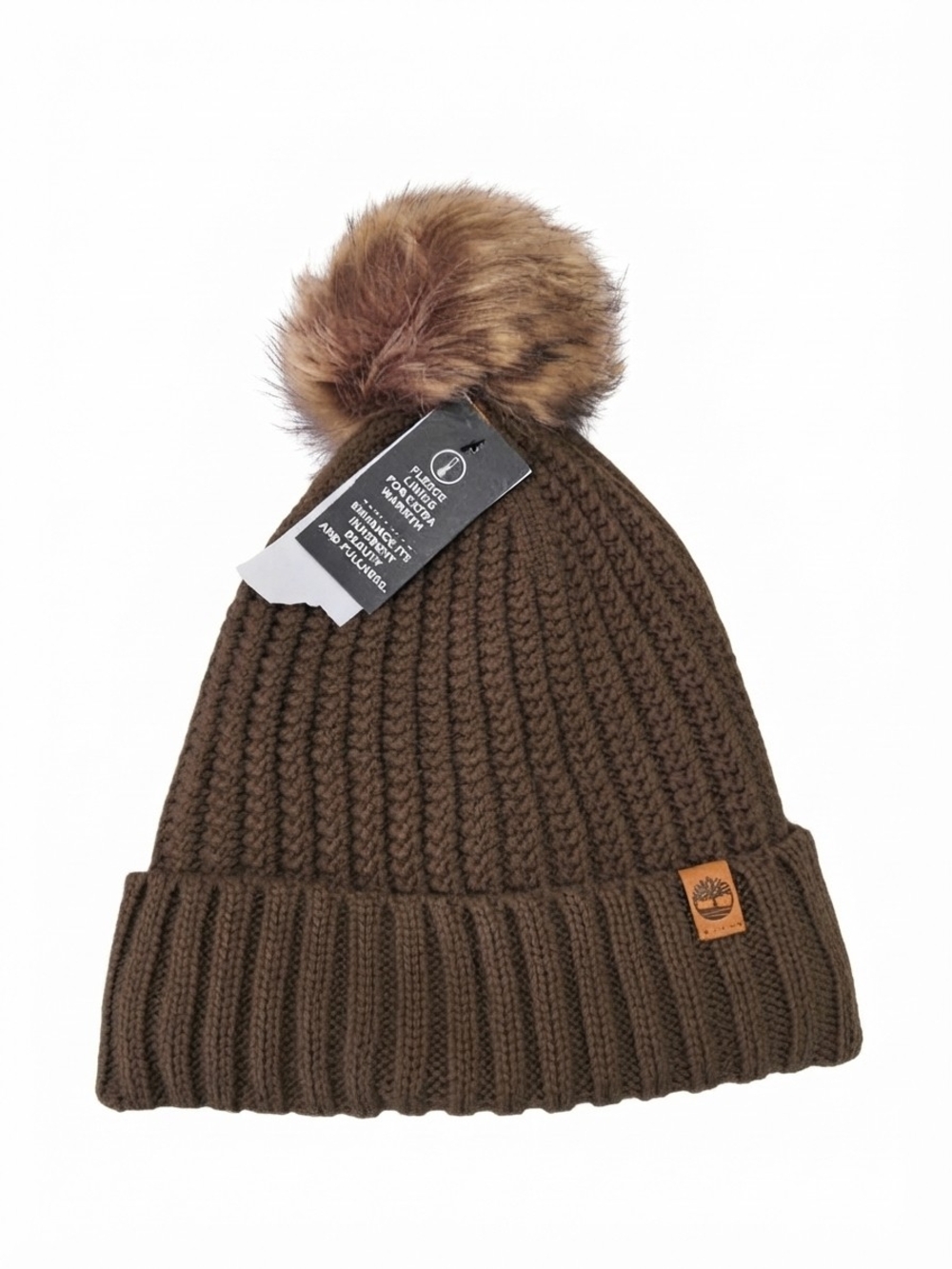 Brown Knit Pom Beanie - Timberland For Women